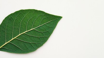 Fototapeta premium Close-Up of a Healing Herb Leaf Showcasing Nature's Intricate Design and Vivid Green Hue