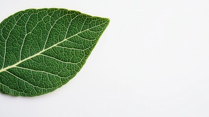 A Close-Up of a Healing Herb Leaf Showcasing Its Intricate Texture and Vibrant Green Coloration