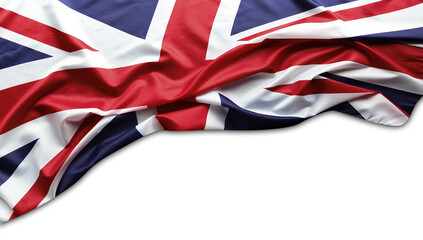 Union Jack flag on white background