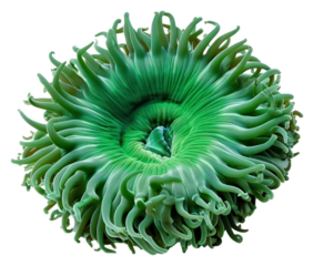 PNG Dark green sea anemone nature plant white background.