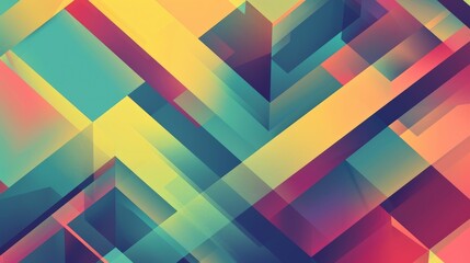 A kaleidoscope of colors and shapes combines vibrant hues and layered geometric forms, inviting exploration and sparking creativity in a mesmerizing visual tapestry