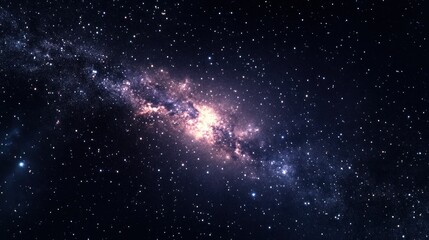 Fototapeta premium A Stellar Night Sky with a Bright Galaxy Band