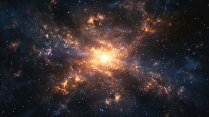 Fototapeta premium A Glowing Nebula in the Expanse of Space