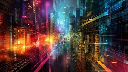 colorful abstract background representing the future of technology