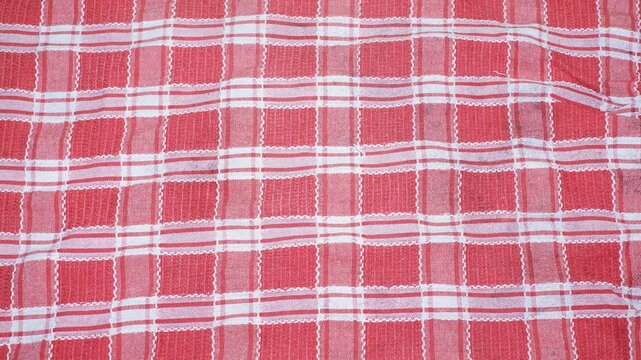 Fabric Green Screen Diagonal Dragging Checkered Cloth Transition