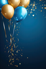 balloons with particles wallpaper banner template