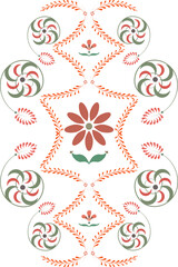 Colored figures of flowers and leaves for prints, textiles, websites, postcards, invitations.