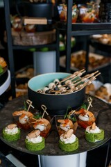 Exquisite Gourmet Canapés Display at Elegant Event