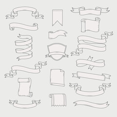 Set of vector ribbons for design