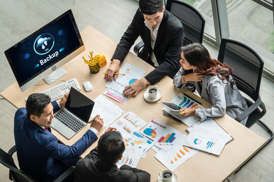 Backup Storage Data Internet Technology Business concept. Database storage cloud technology file data transfer sharing, cyber, big data information, internet banking application download upload snugly