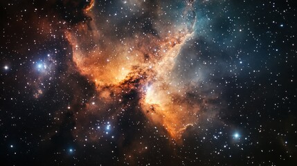 Obraz premium A Cosmic Landscape of Stars and Nebulae