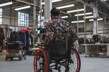 Obraz premium Adaptive Clothing Design, Designer creating clothing for people with disabilities