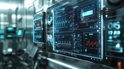 Fototapeta premium Futuristic Control Panel Interface