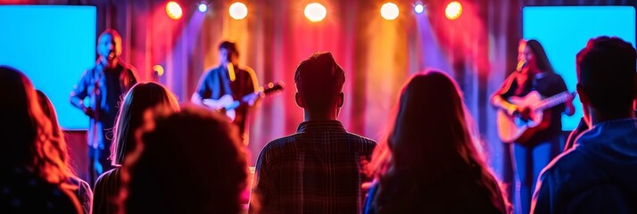 Outdoor concert draws a vibrant young audience for an engaging live music performance