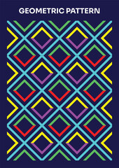 Modern Geometric Mosaic Shapes Vector Background
