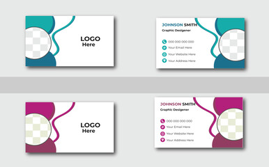 Modern creative clean simple Business Card template. Luxury business card design template. Elegant background with abstract vector illustration.