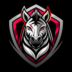 Obraz premium Zebra mascot for sports and esports vector logo