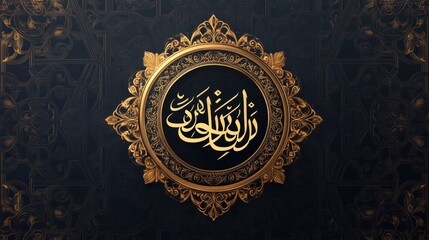 Arabic Calligraphy with Golden Frame