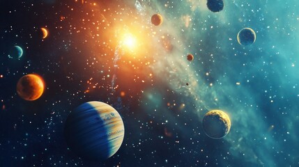 A Cosmic Landscape with Planets and Stars in a Galaxy