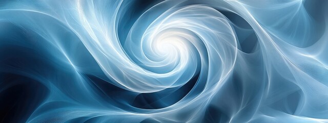 Obraz premium Abstract Blue and White Swirling Waves Background