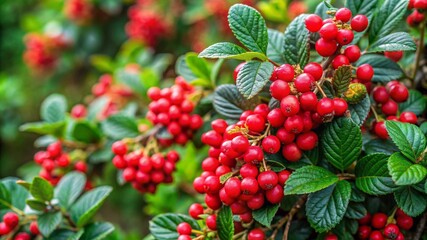 Obraz premium Autumn nature. Berry bushes.