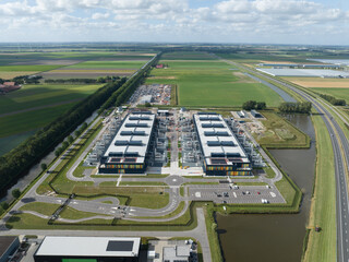 Data center digital internet and data infrastructure.