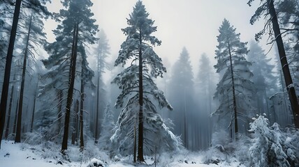 Obraz premium forest in winter