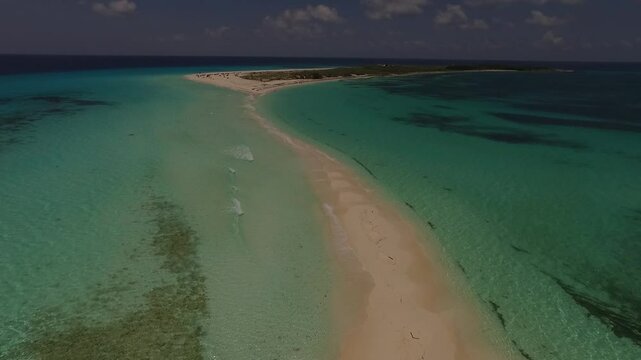 drone shots of paradisiacal beaches of the Caribbean