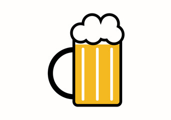 Jarra de cerveza con espuma