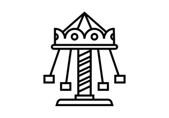 Icono negro de carrusel o tío vivo