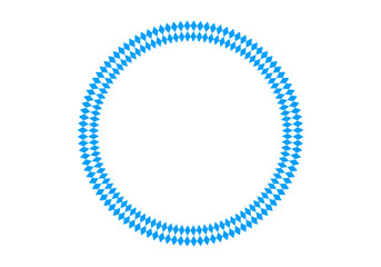 Círculo con marco de rombos azules