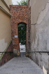 The Dominican Gate, also known as the Needle's Eye, is the last remaining gate in the fortifications of Sandomierz.
