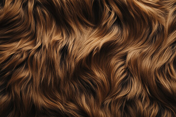 Naklejka premium A fur textured surface with long, luxurious strands, featuring a deep, rich color that adds warmth.