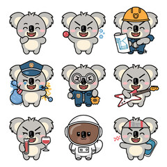 2d vector illustration emoji emote for social media icon for fruits and animals cute character  
