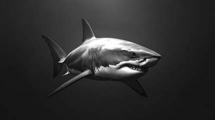 Fototapeta premium Great White Shark: Majestic Predator