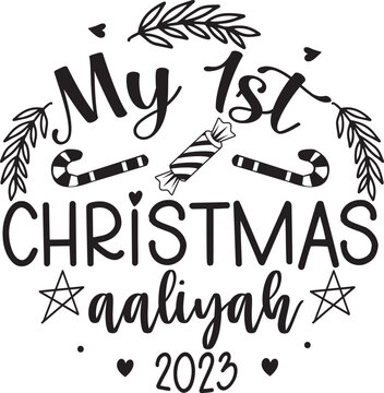 my first christmas aaliyah ornament design
