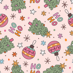 Hand drawn Christmas Pattern Christmas Background