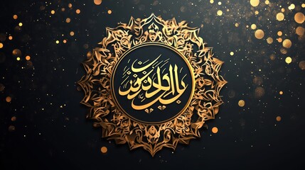 Golden Calligraphy and Mandala Design