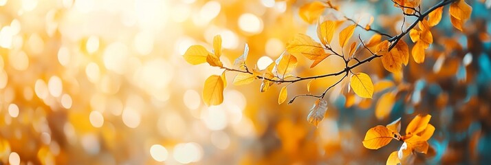 Obraz premium Decorative autumn background leaves yellow autumn wallpapers october