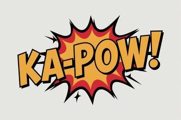 Fototapeta premium Comic Style Text with Explosive Background Effect