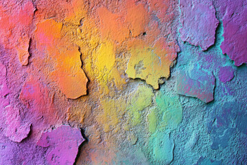 A bright textured surface with a rough, pebbled texture, featuring vibrant colors that catch and reflect light in varied tones.