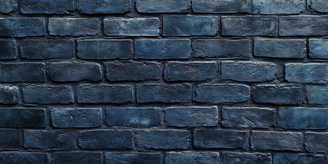 Obraz premium A textured, dark blue brick wall with subtle variations in color and a matte finish, creating a cool, modern aesthetic.