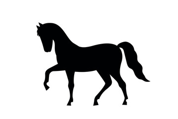 horse icon, simple black silhouette