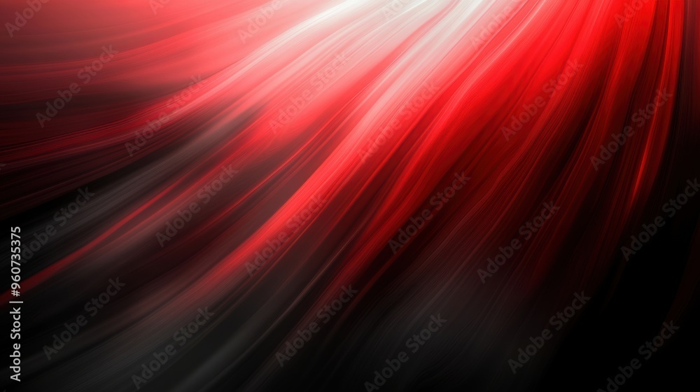 Sticker a red and black abstract background with a blurred effect, ai