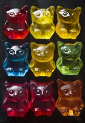 gelatin cats candy.