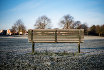 bench in winter