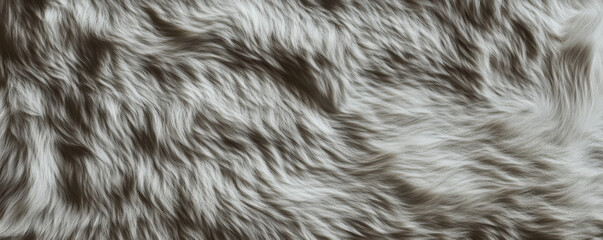 Fototapeta premium A fur textured surface with thick, woolly fur, giving a cozy and warm feel with subtle variations.