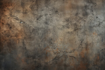Fototapeta premium Processed collage of old rusty metal sheet texture in daylight. Background for banner