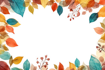 Fototapeta premium PNG Autumn leaves on the white background