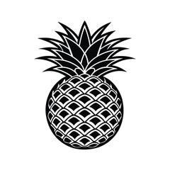 Obraz premium Pineapple icon illustration on white background.